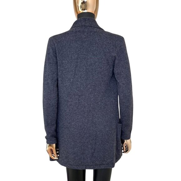 LORD & TAYLOR 100% Cashmeree Charcoal Gray Open Front Cardigan Sweater XS - Picture 6 of 10